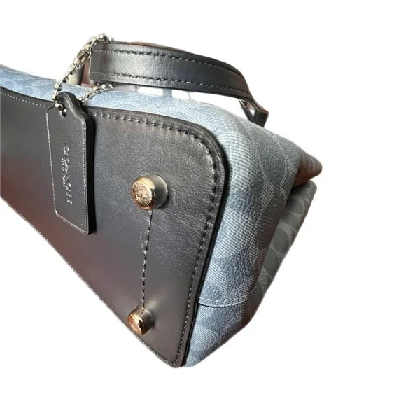 Coach AVENUE CARRYALL IN SIGNATURE CANVAS COACH F48735 Bag Tote Denim Blue - Picture 7 of 13